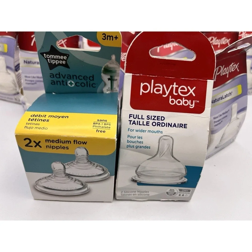 Playtex‎ NaturaLatchNipple, Medium Flow, 14 A Count (2 Pack) Plus